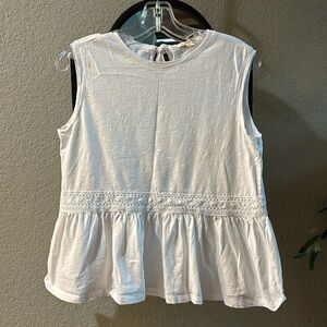 Barbour white peplum top
